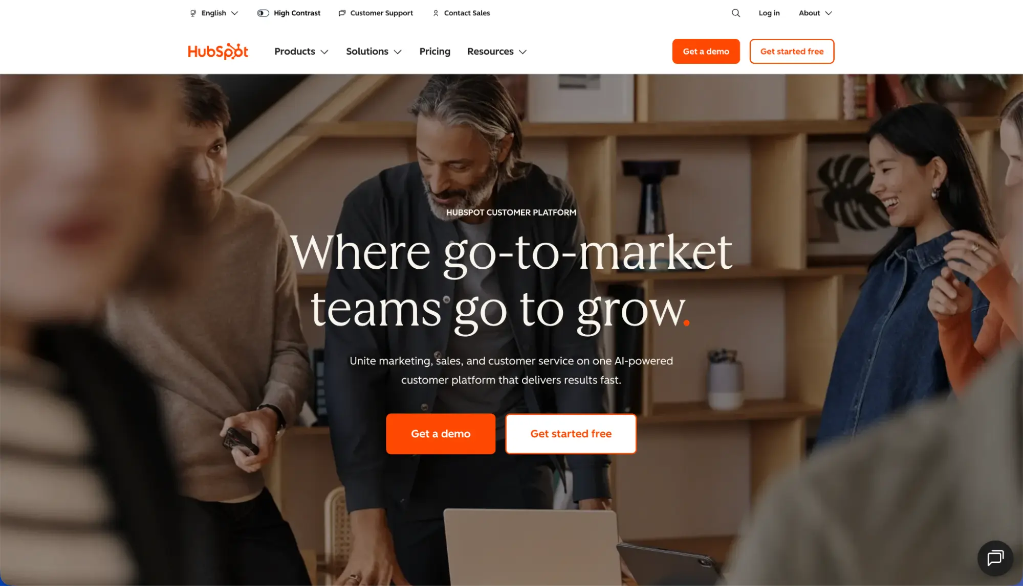 HubSpot homepage HubSpot homepage