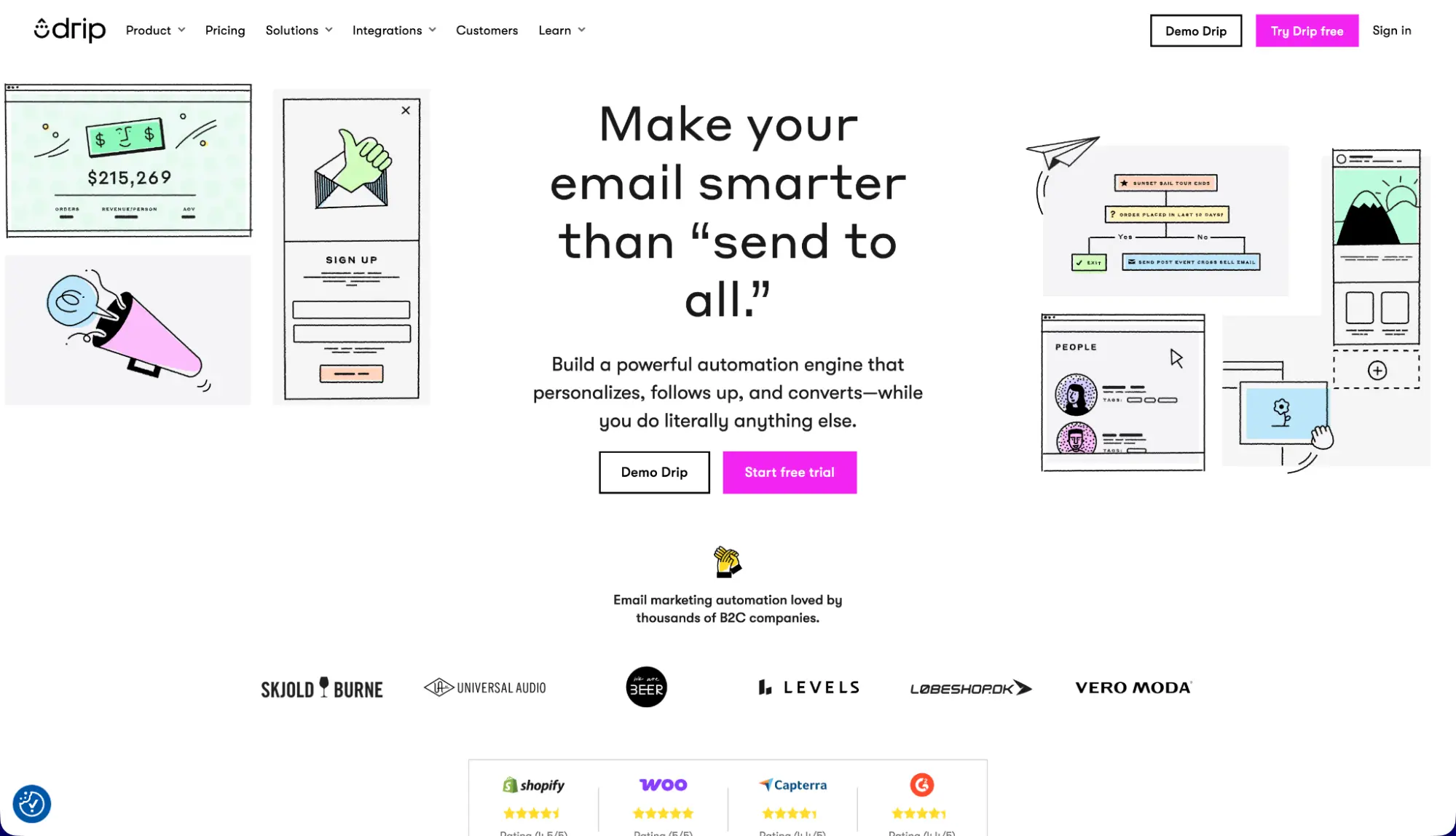 Drip homepage Drip homepage