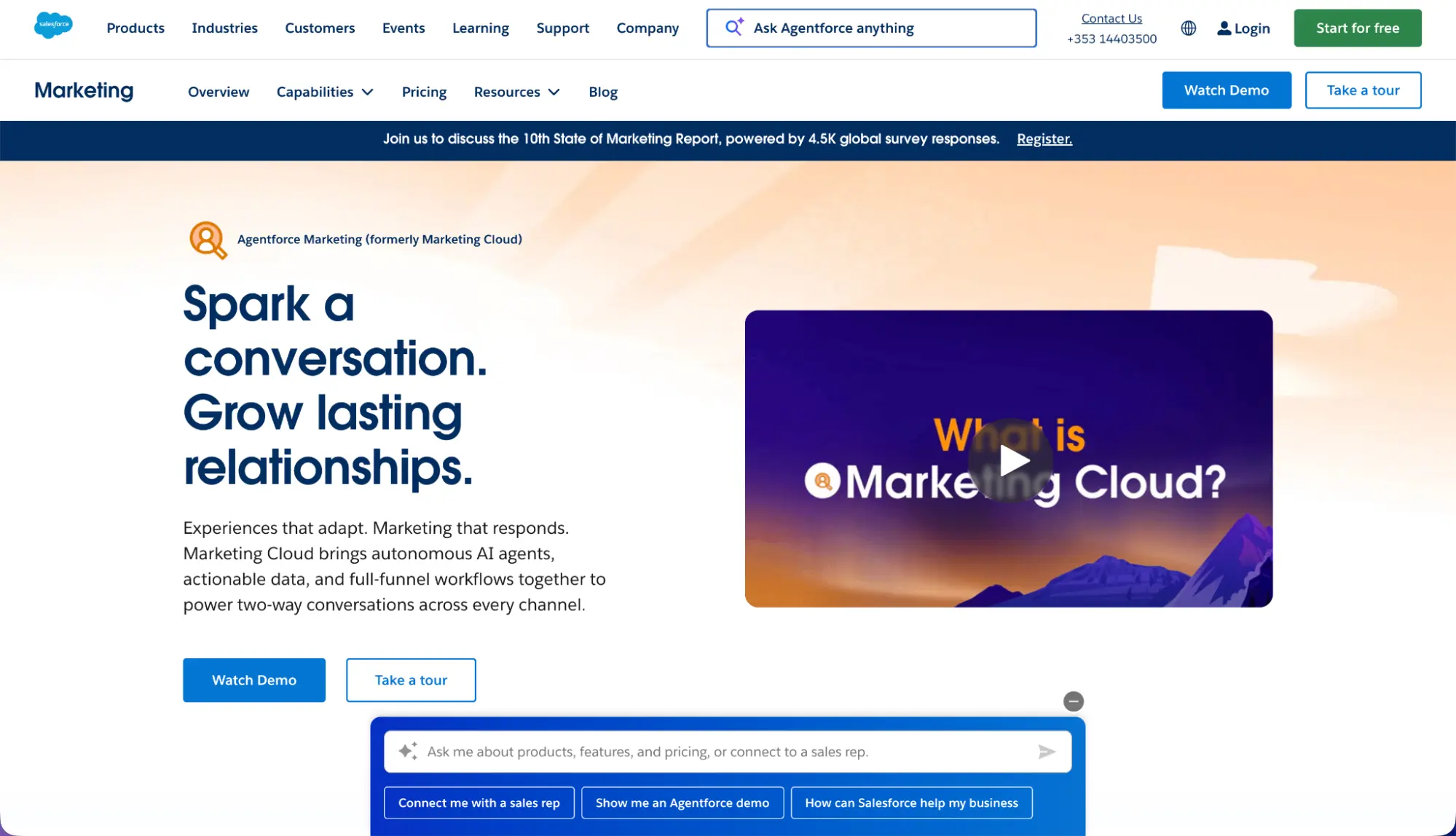 Salesforce Marketing Cloud webpage Salesforce Marketing Cloud webpage
