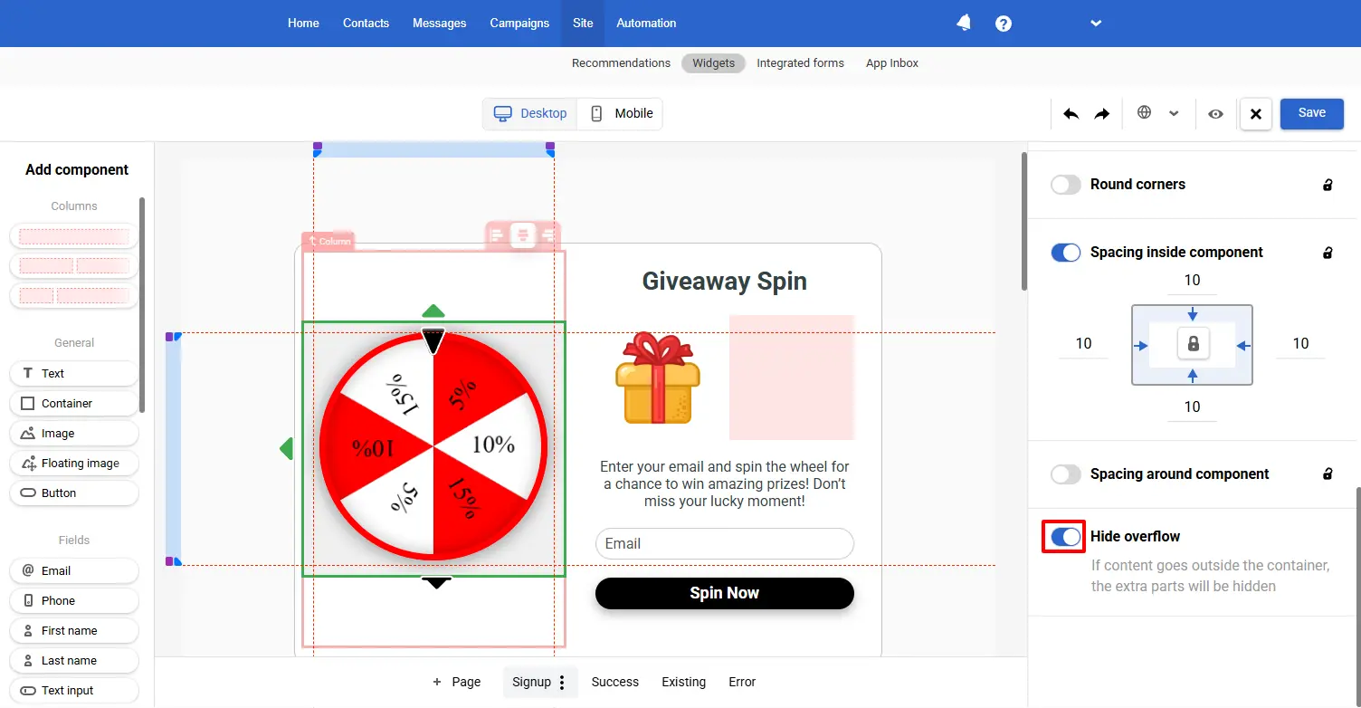 Hide overflow Hide overflow