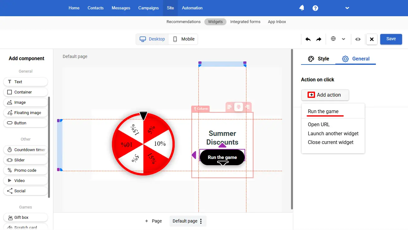Run the game Run the game