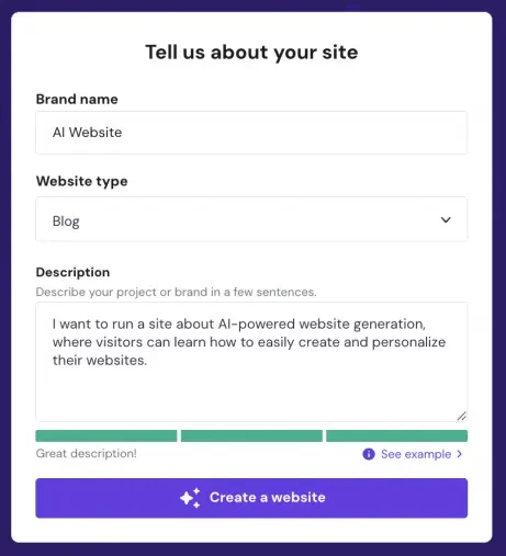 Hostinger AI-powered website builder