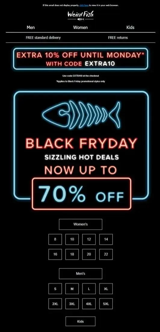 An email from Weird Fish An email from Weird Fish