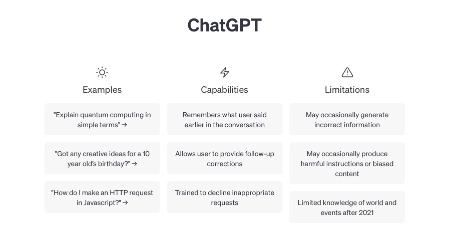 ChatGPT main page