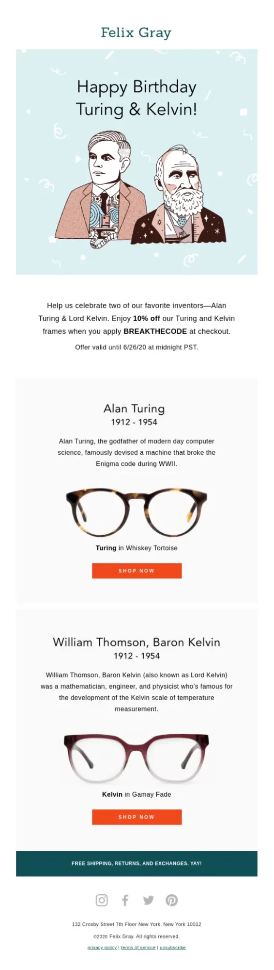 An example of an email 