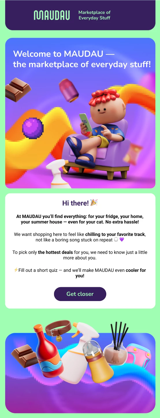 The welcome letter from MAUDAU