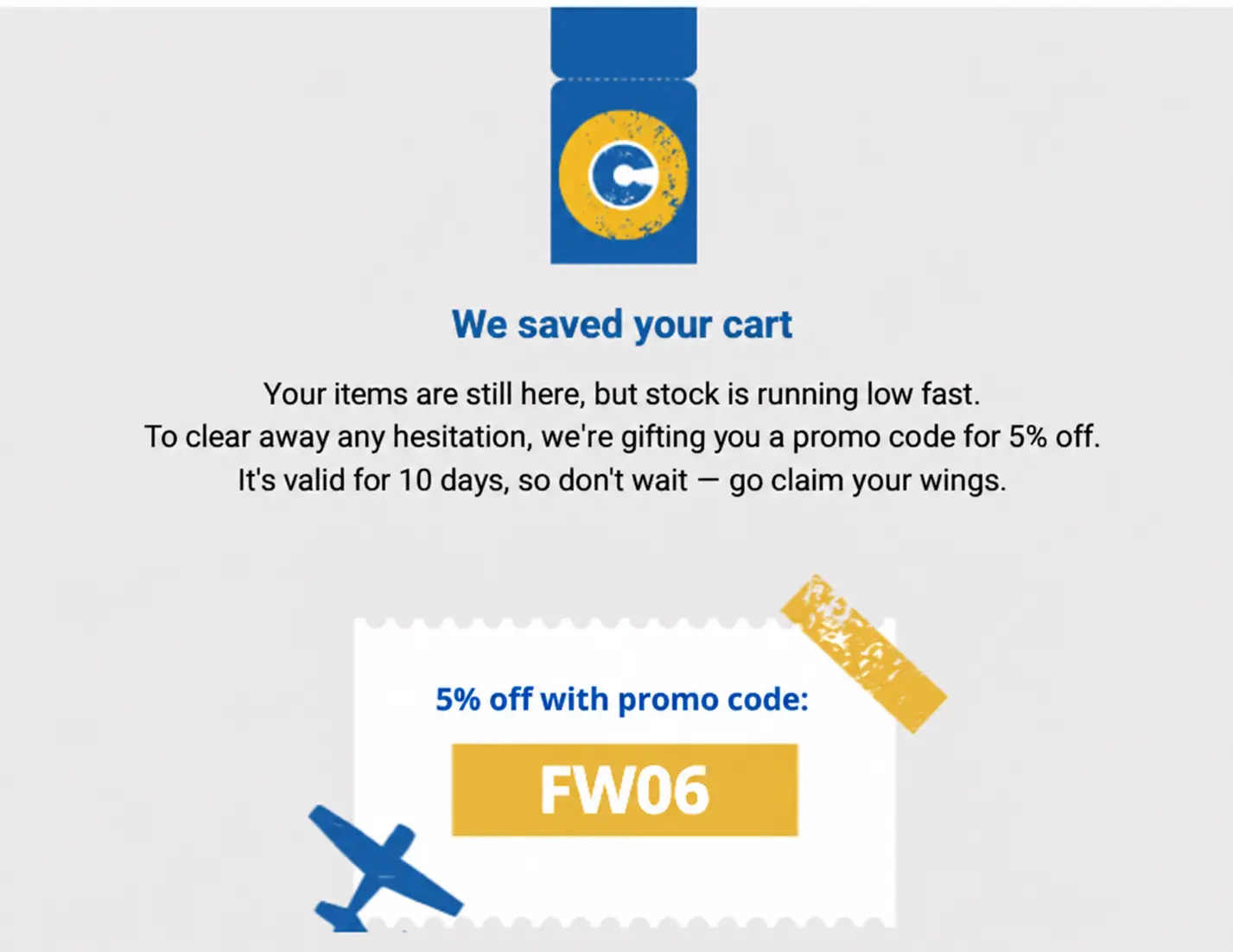 Aviatsiya Halychyny Abandoned Cart email Aviatsiya Halychyny Abandoned Cart email