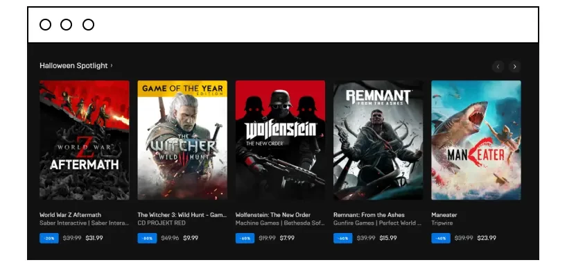 Epic Games Halloween sale