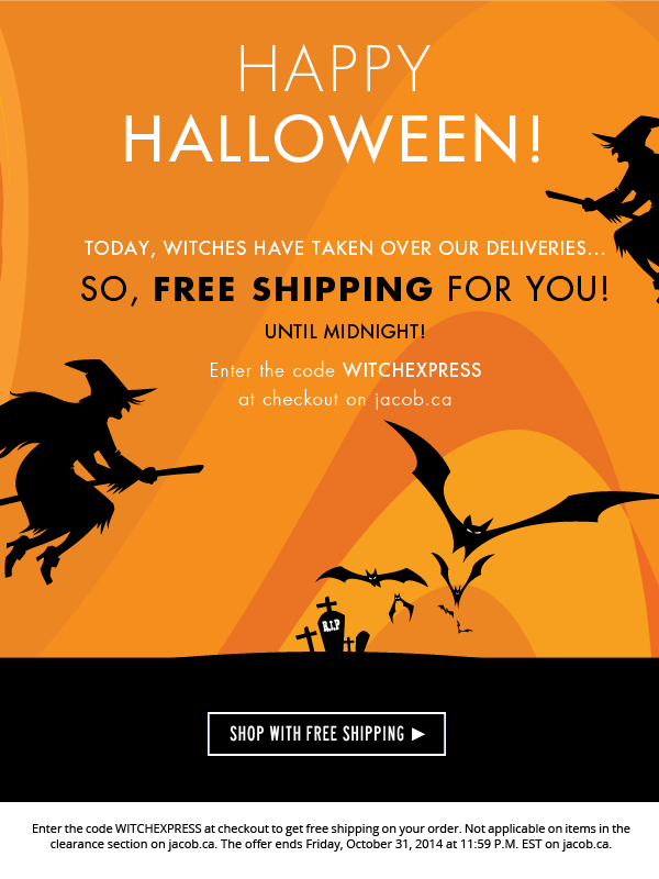 Promoție de Halloween Jacob.ca