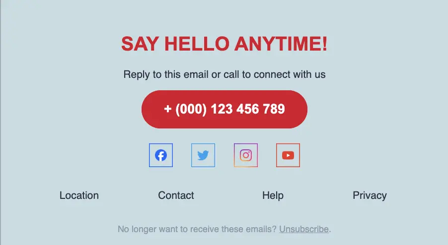 Przykład stopki wiadomości e‑mail