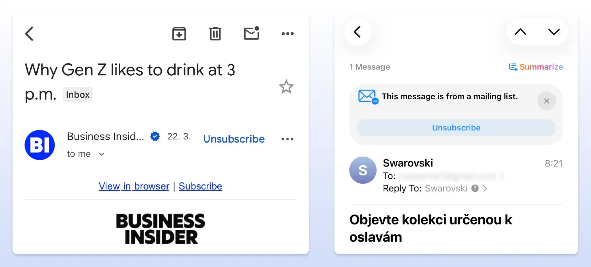 Przycisk Wypisz się w nagłówku popularnych aplikacji pocztowych