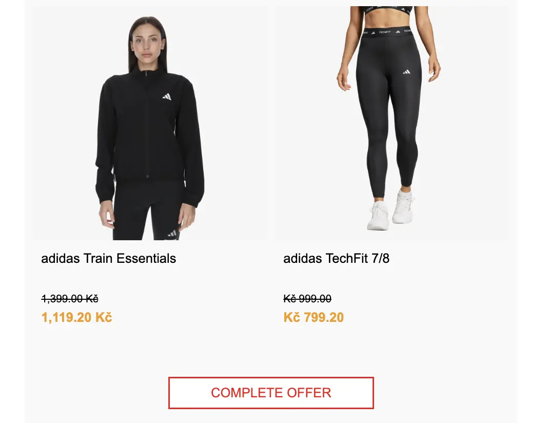 Marki często prezentują w newsletterach tylko kilka produktów, z opcją zobaczenia większej liczby ofert na stronie internetowej