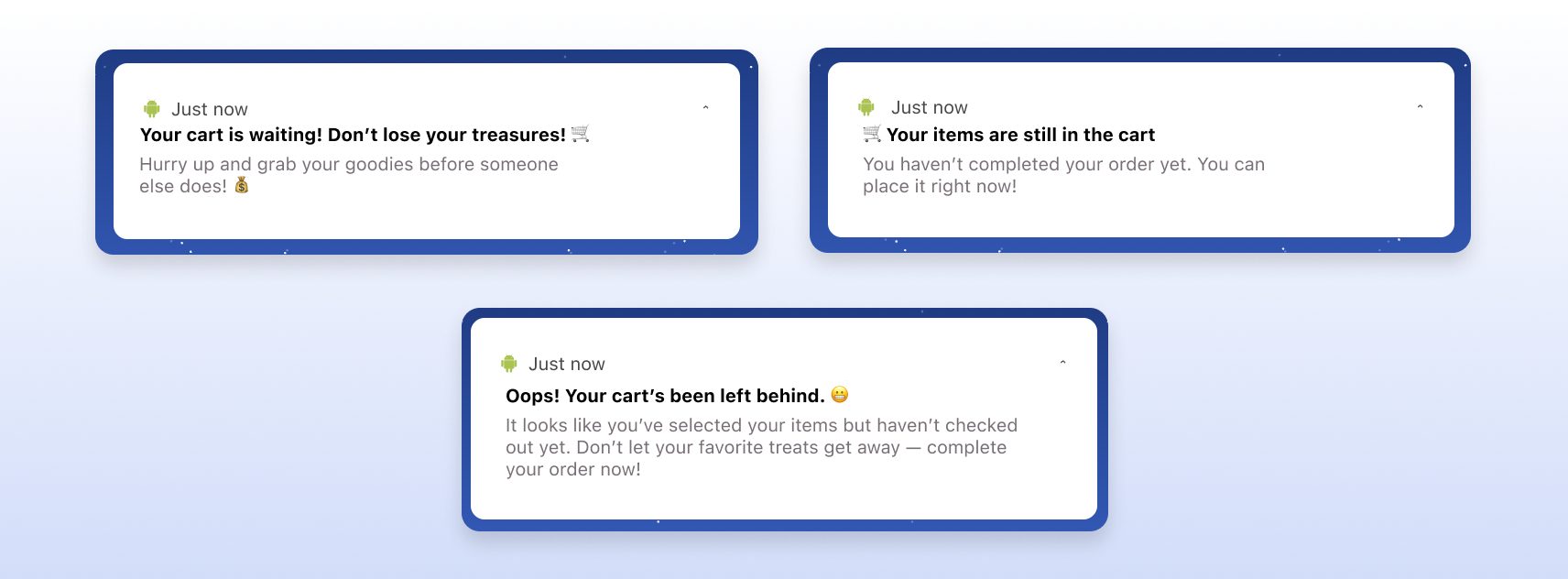 Abandoned Cart trigger mobile push notifications Abandoned Cart trigger mobile push notifications