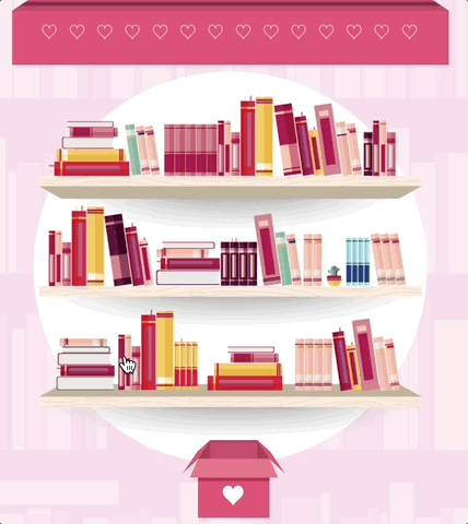 Interactivity example in email – user catches books and receives a promo code