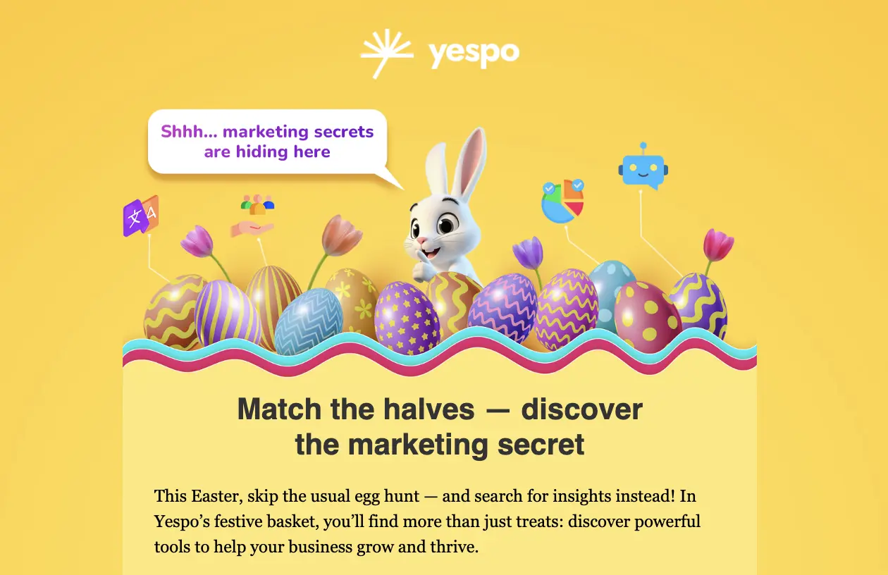 Example of a gamified email Example of a gamified email