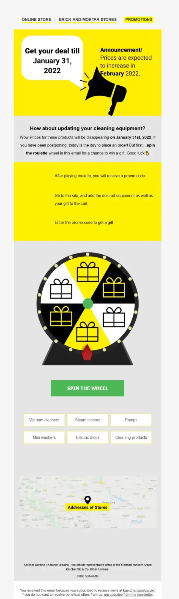 Gamified email campaign by Kärcher Gamified email campaign by Kärcher