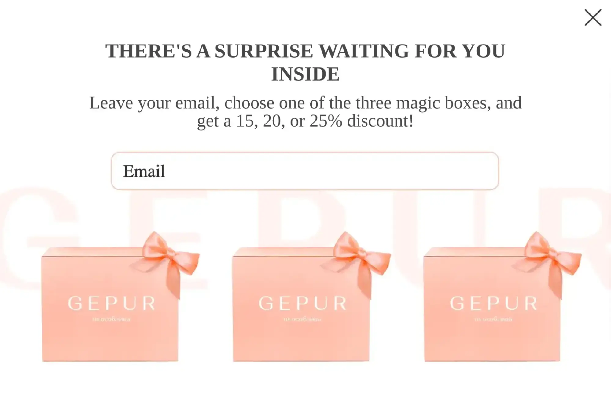 Gift box widget from GEPUR Gift box widget from GEPUR