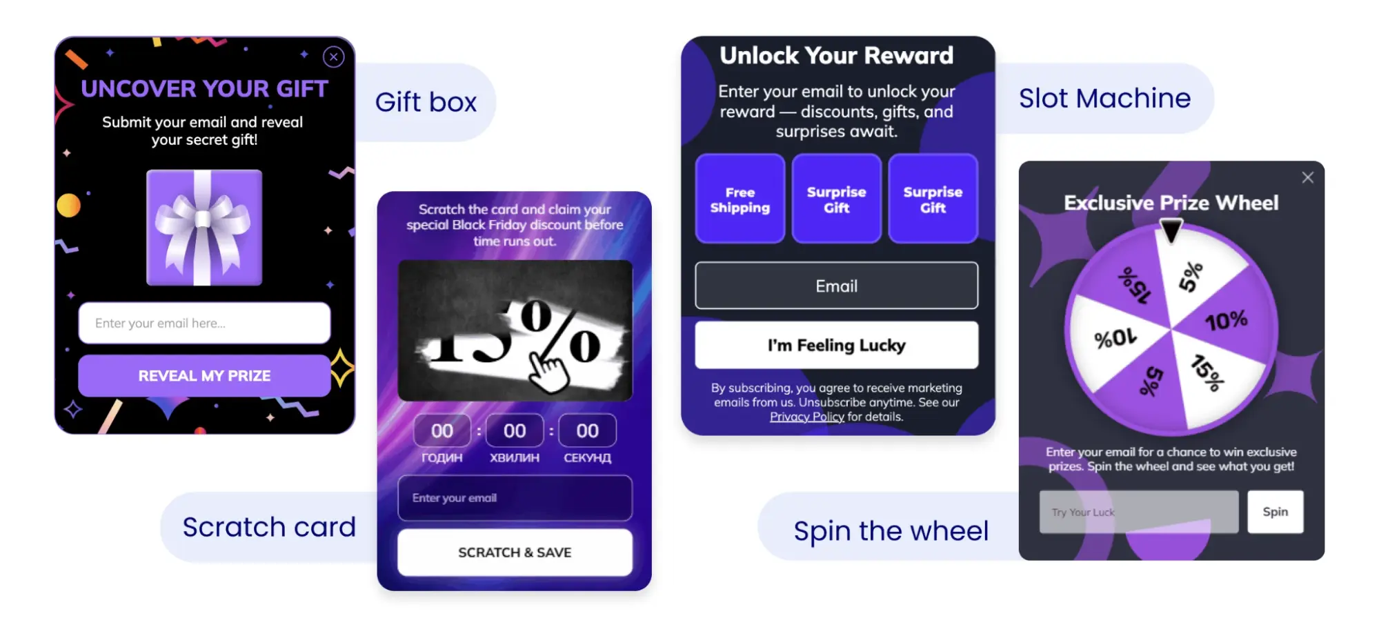 Popular game mechanics with a random reward Popular game mechanics with a random reward