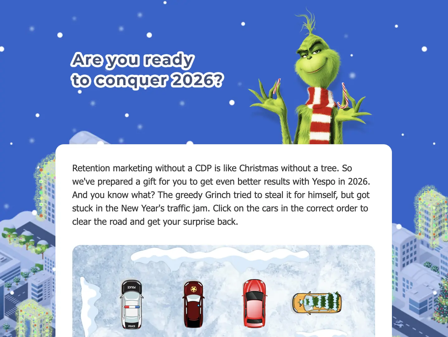 Yespo’s New Year email campaign Yespo’s New Year email campaign