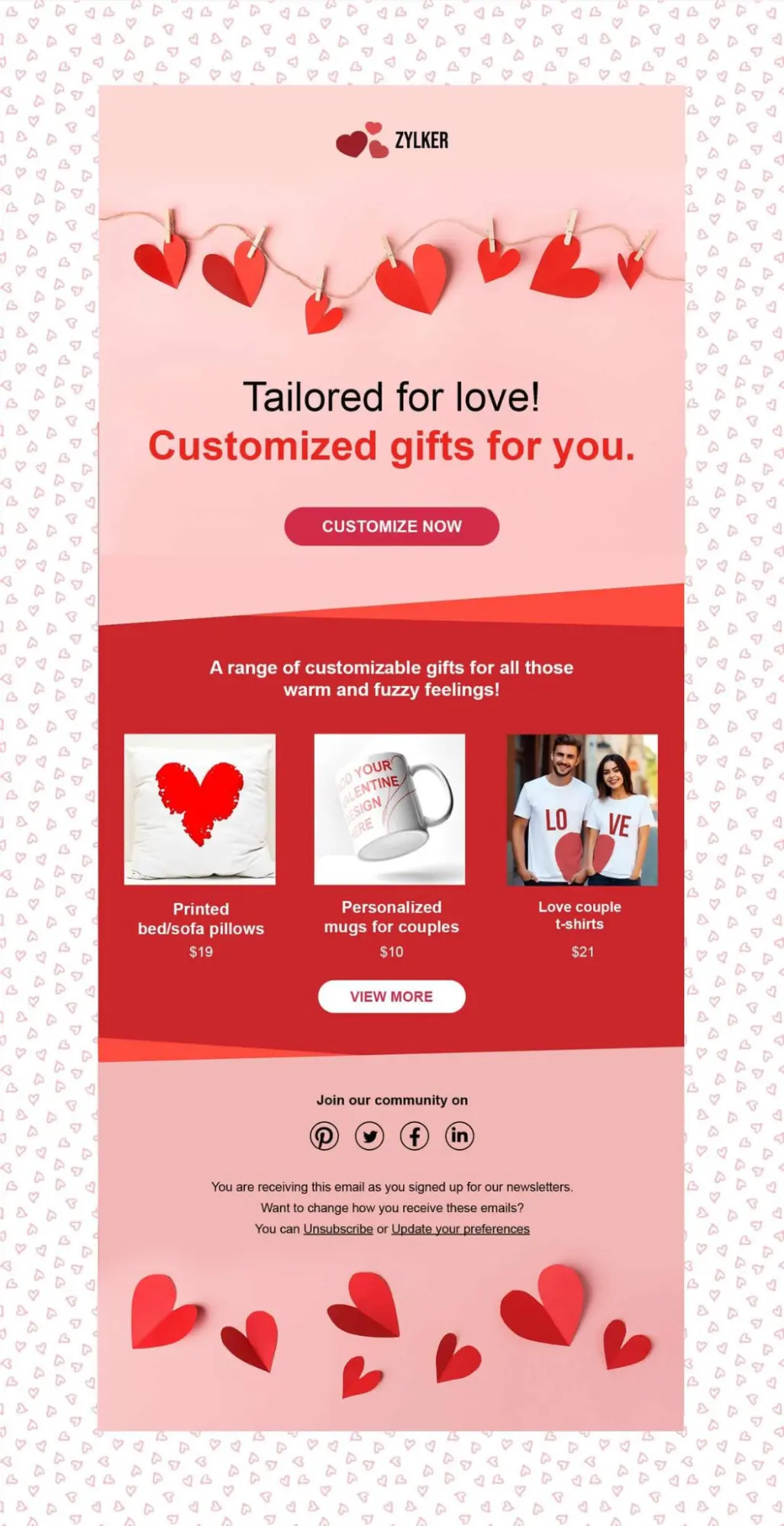 Customized gifts selection Customized gifts selection