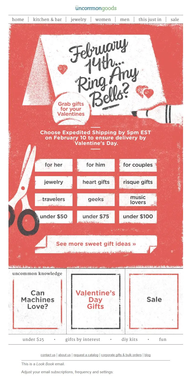 Valentine’s Day email Valentine’s Day email