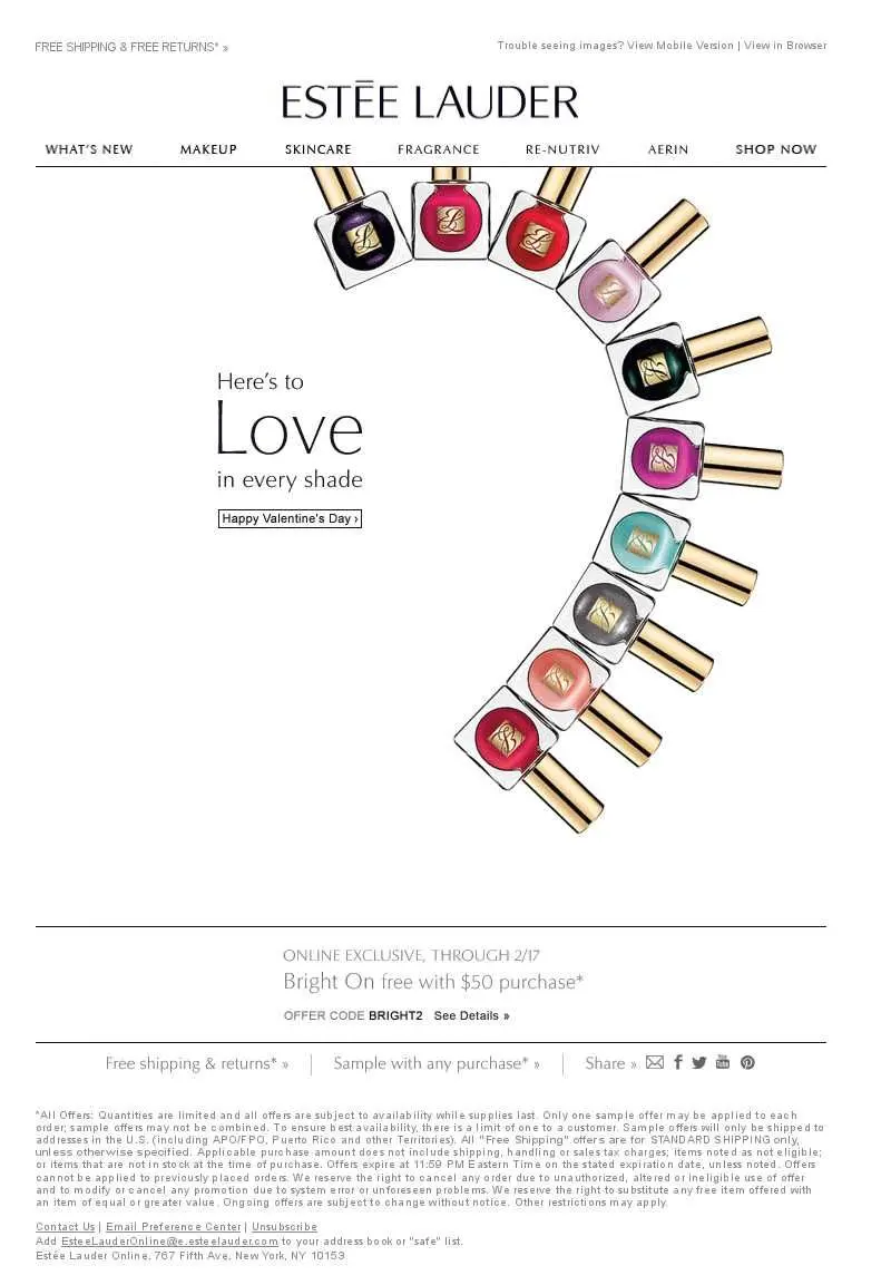 Valentine’s email Valentine’s email