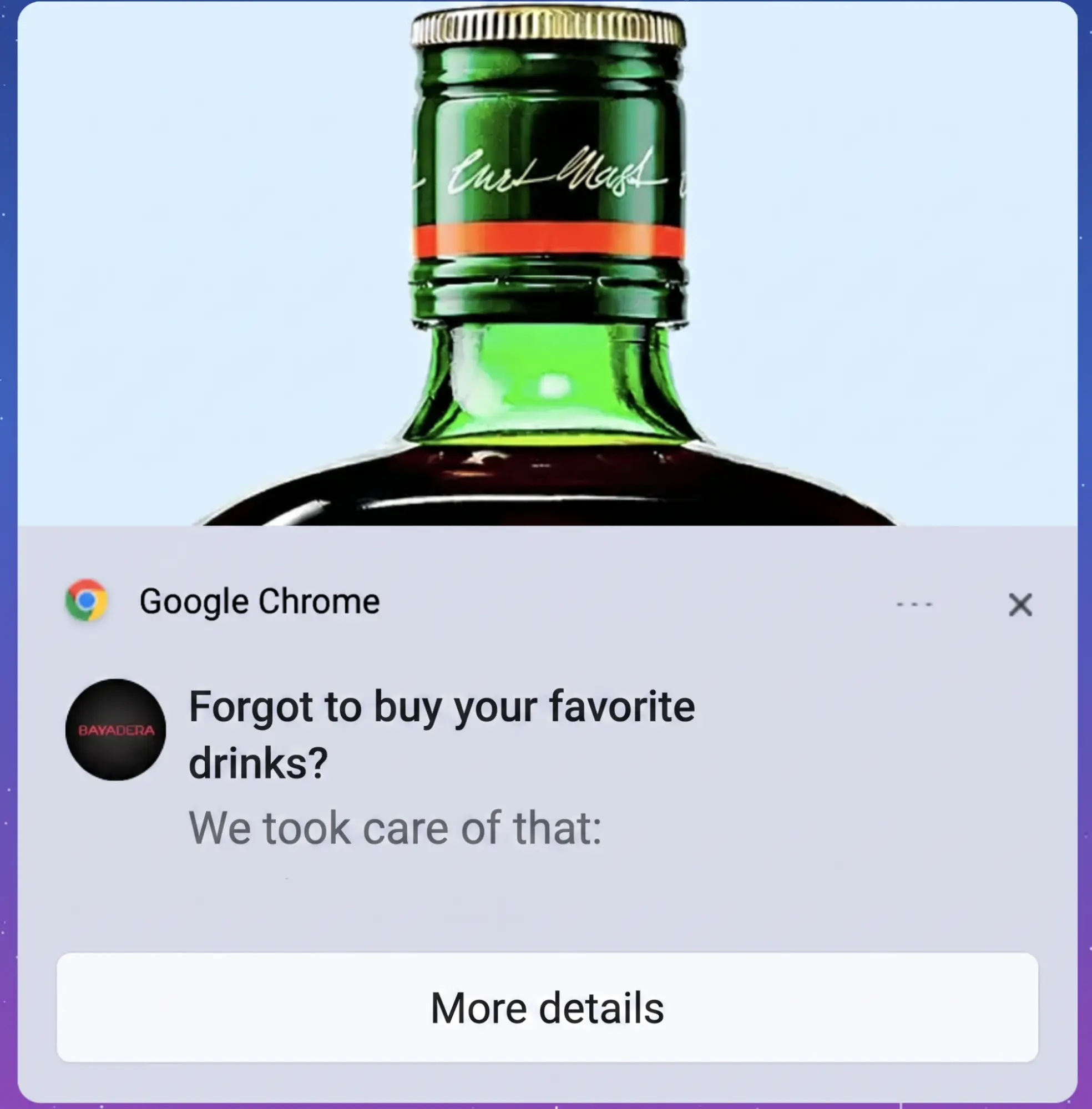 Web push notification example