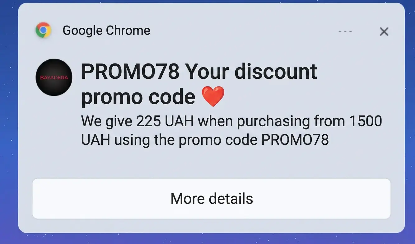 Web push notification