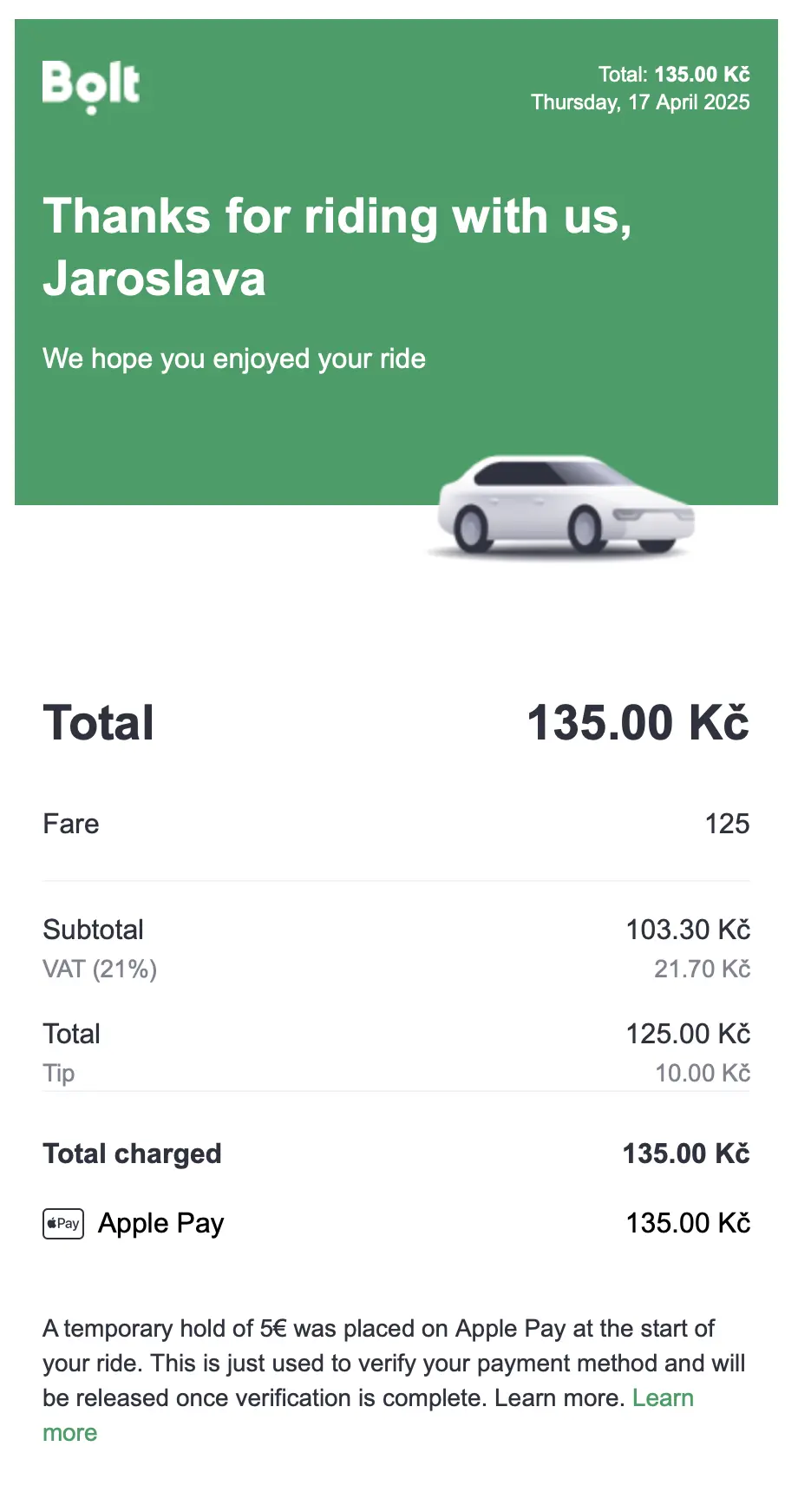 Un exemplu de email „Mulțumim” Un exemplu de email „Mulțumim”