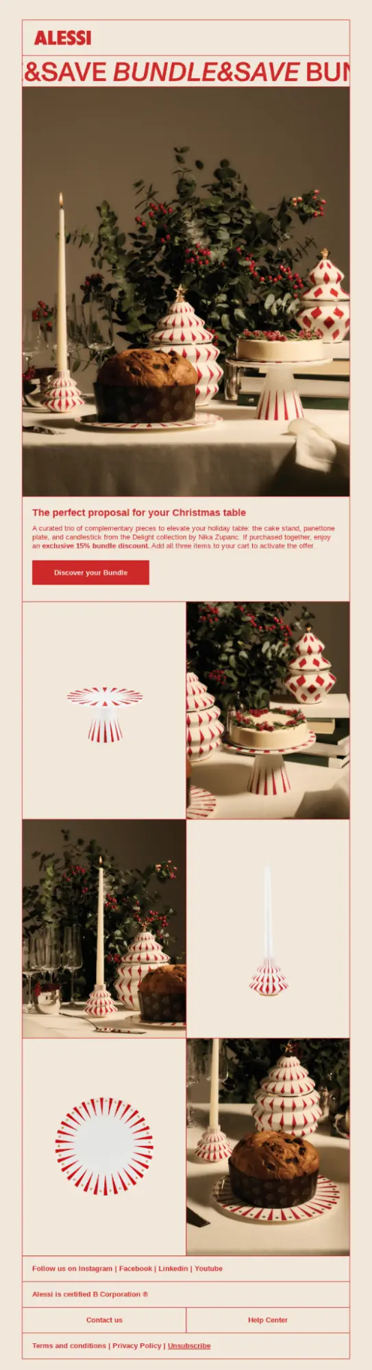 Email with seasonal products