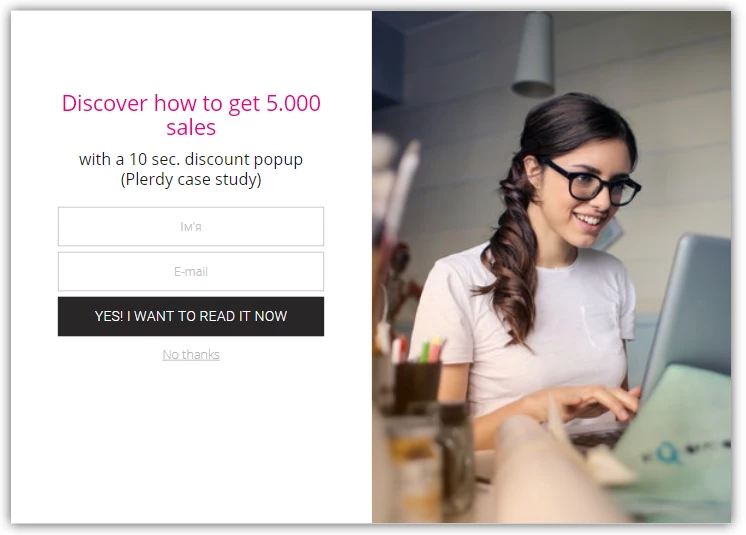 A popup form can help you effectively convert visitors into leads.