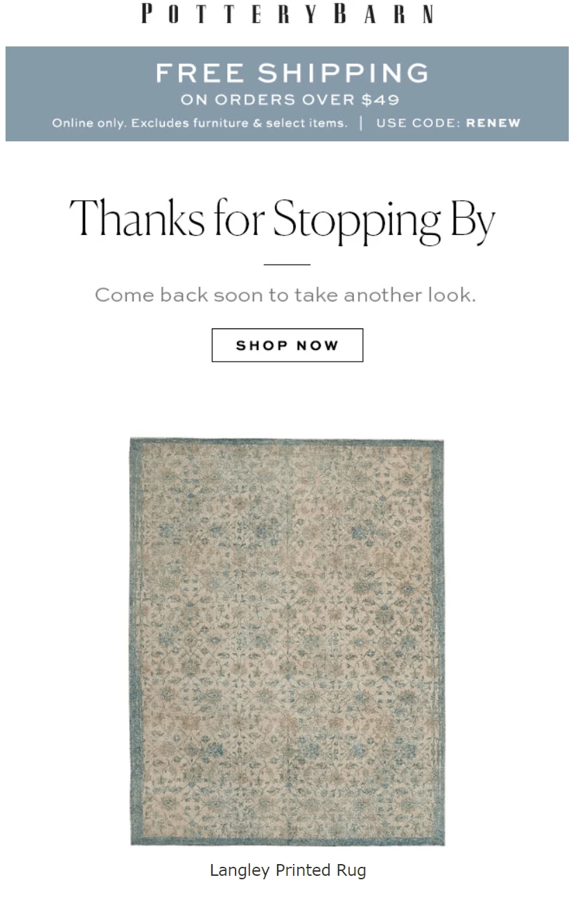 Email by Pottery Barn