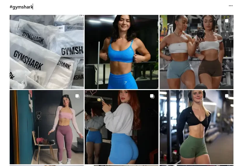Posts with the hashtag #gymshark on Instagram