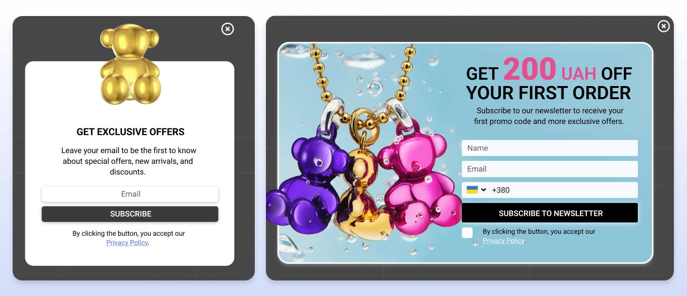 Subscription widgets