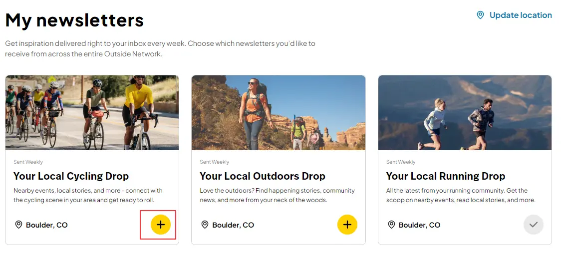 Outside Magazine’s Newsletter