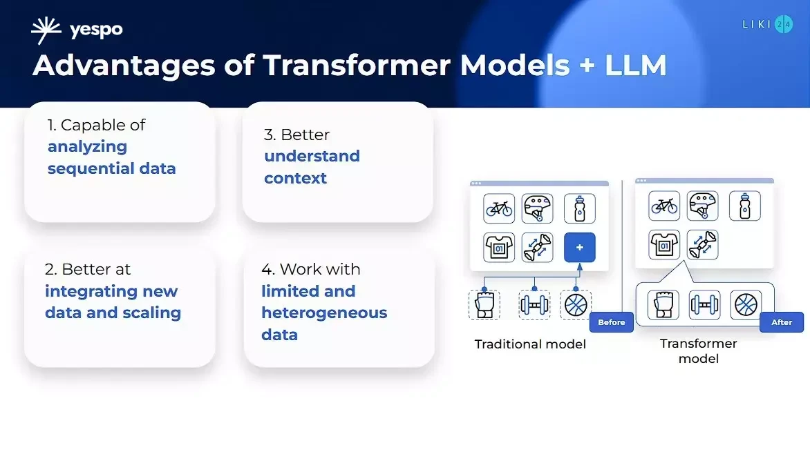 Transformer recommendation model