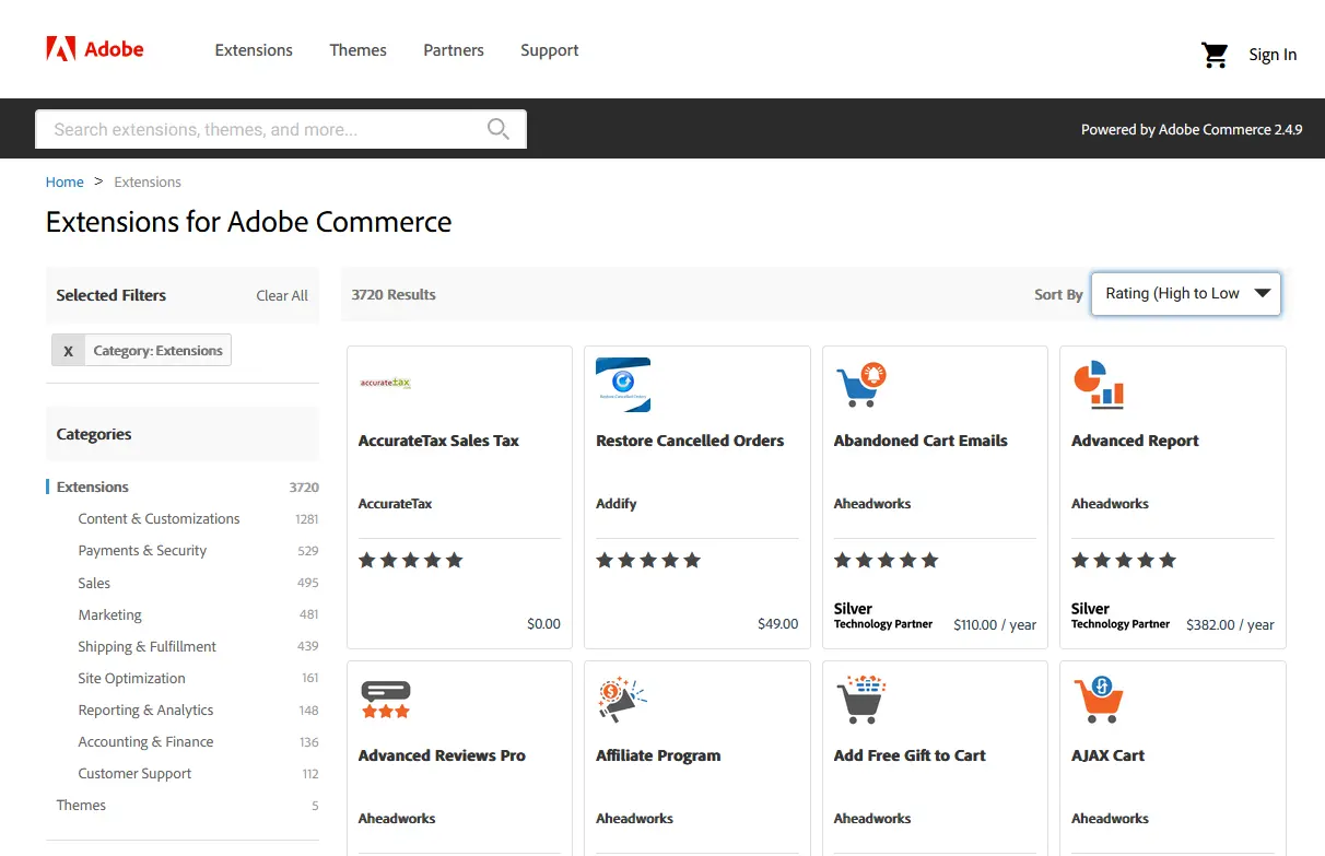 Adobe Commerce Marketplace are peste 3700 de extensii Magento Adobe Commerce Marketplace are peste 3700 de extensii Magento