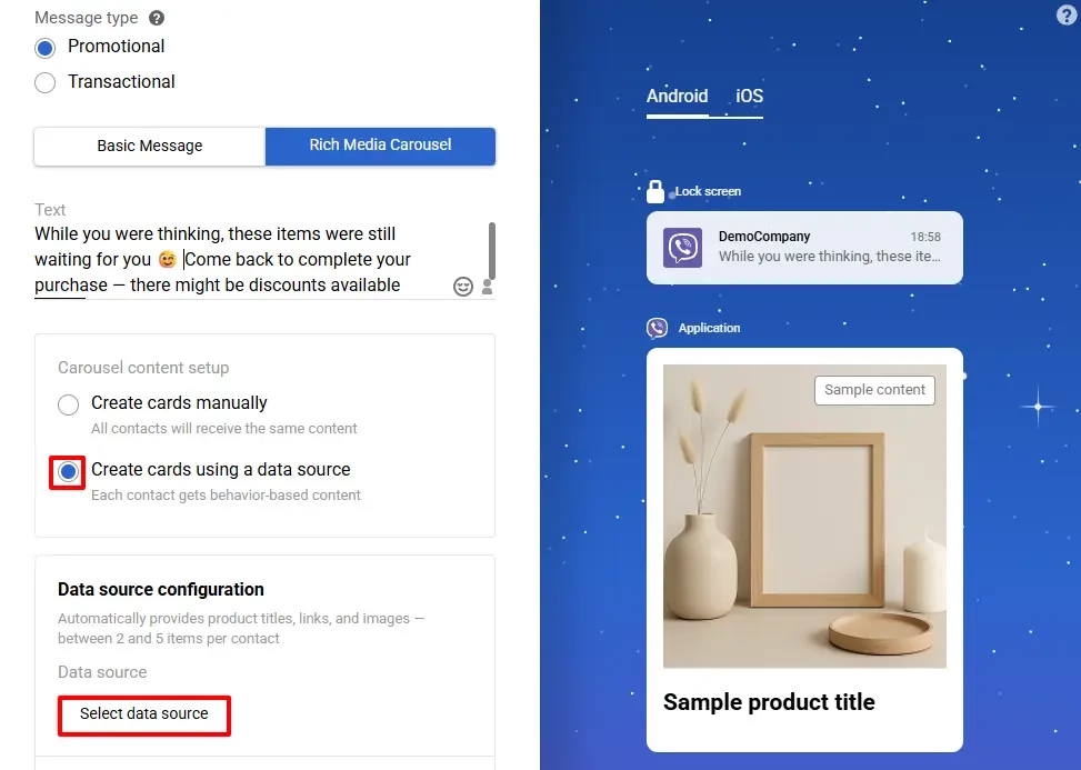 Viber Carousel Viber Carousel