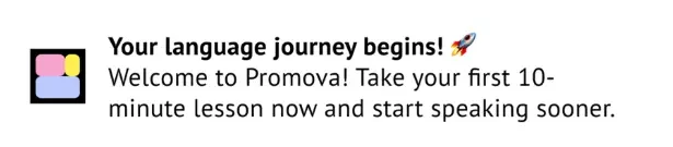  The example of an alternative message