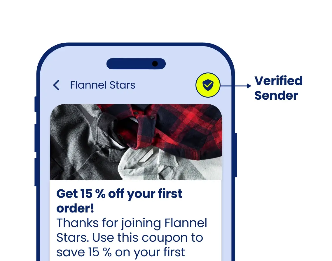 A Verified Sender badge