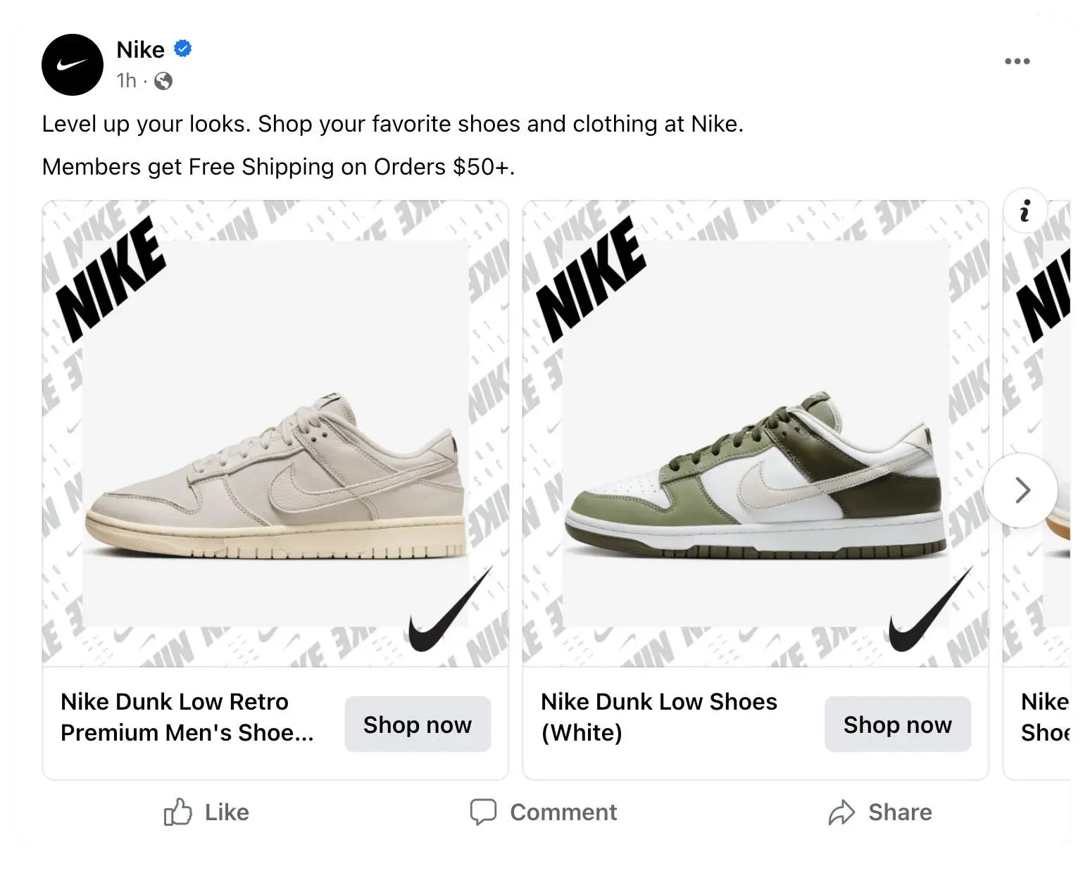Nike wykorzystuje reklamy skoncentrowane na produkcie, by ponownie zaangażować kupujących w Meta Nike wykorzystuje reklamy skoncentrowane na produkcie, by ponownie zaangażować kupujących w Meta