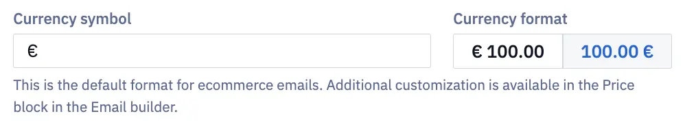 Account-level price format settings