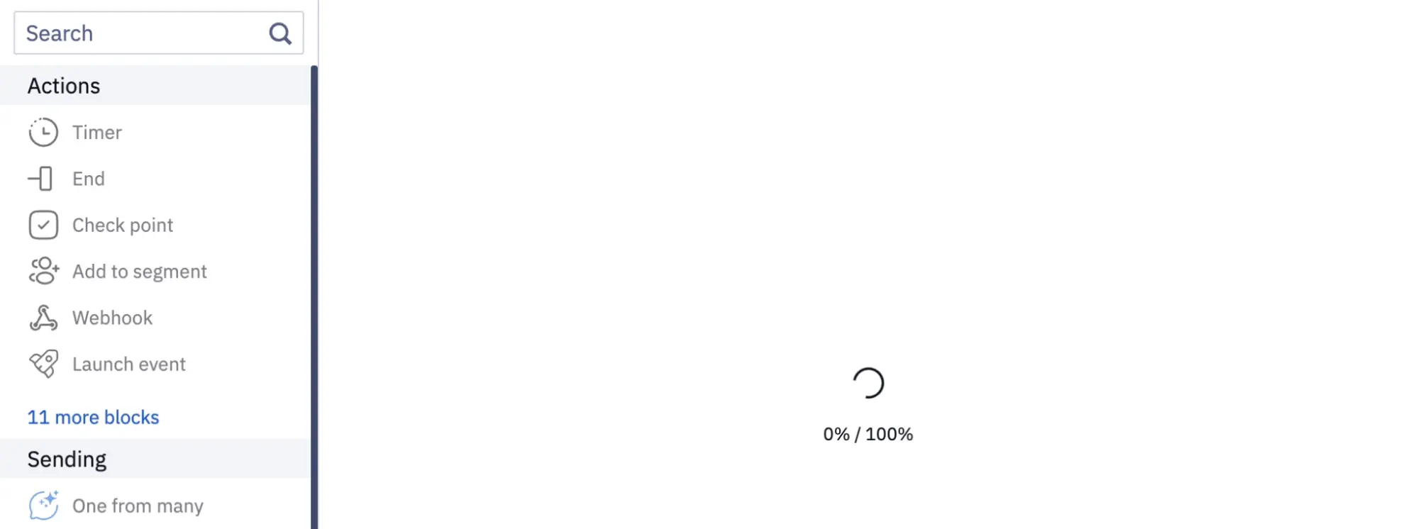 Loading indicator for a large workflow