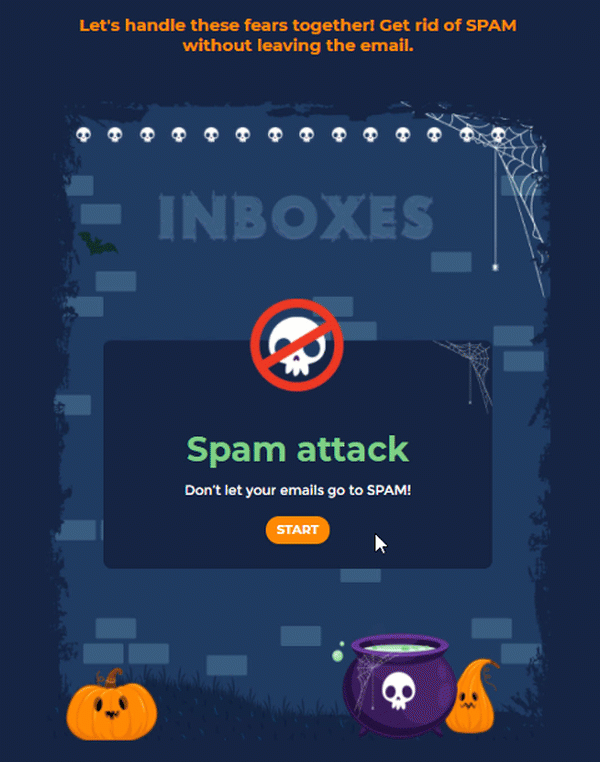 Example of a gamified Halloween activity Example of a gamified Halloween activity