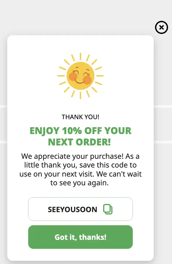 Action-Triggered Popup