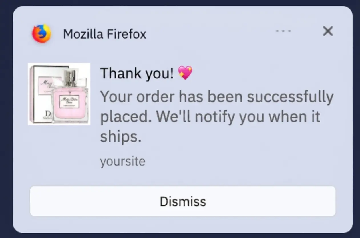 Thank You Push Message