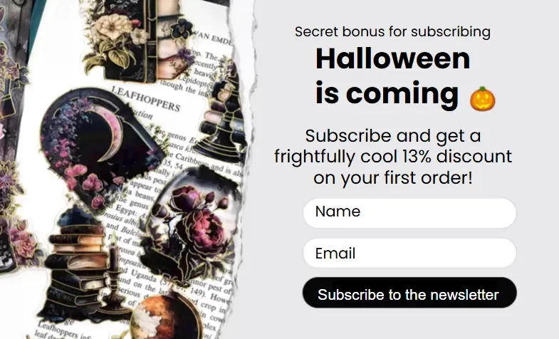 Example of a classic subscription form