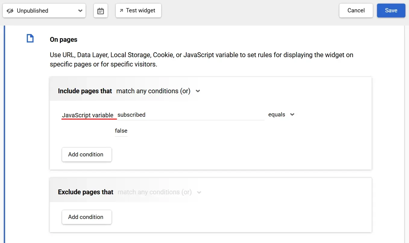 JavaScript variable