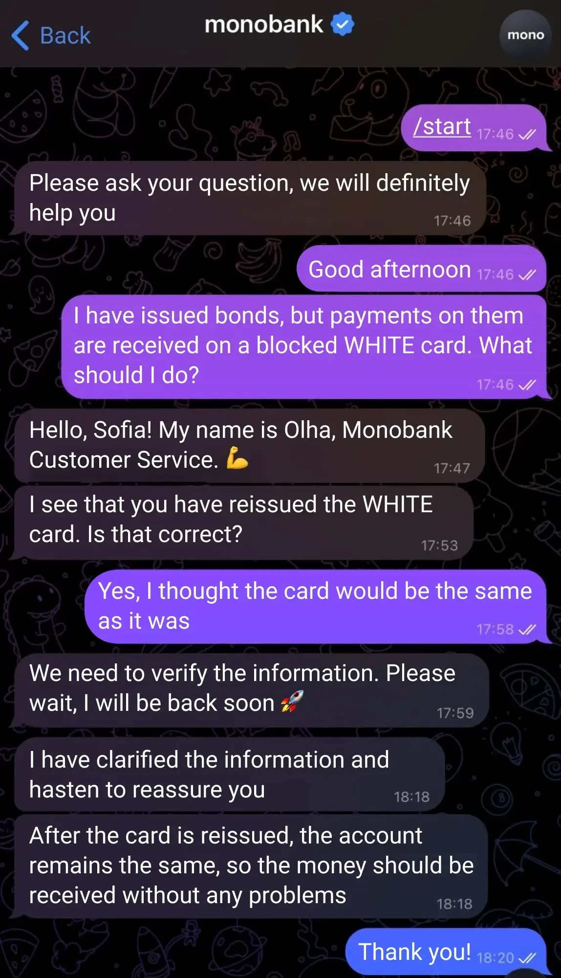 Monobank Telegram bot