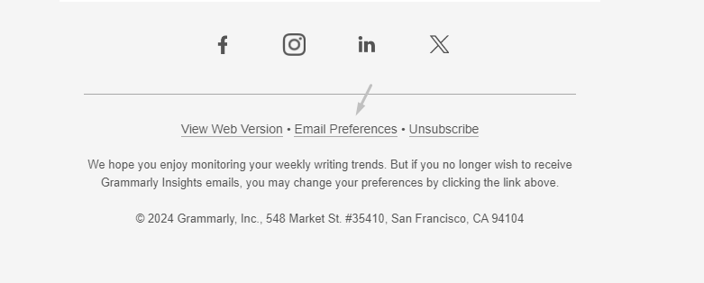 Setting links in newsletters